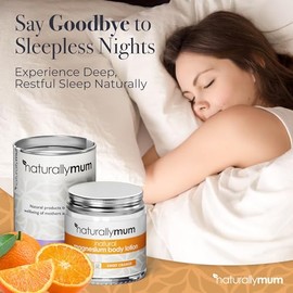 NaturallyMum- - Loción corporal de magnesio [natural y vegana] - Loción en crema de magnesio tópica que favorece el sueño y los huesos.