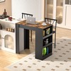 VECELO Small Bar Table and Chairs Tall Kitchen Breakfast Nook