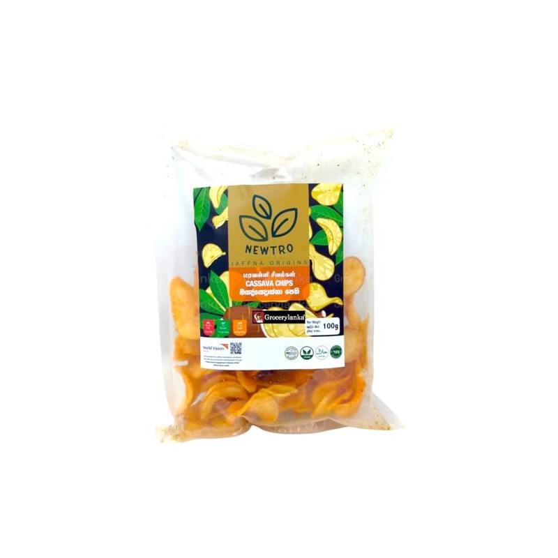 Cassava Chips, Spicy Chili Flavor, 100g, Crunchy Root Vegetable Snack