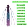 BALINGHAIR Goddess Locs Crochet Hair Ombre Purple to Lake Blue