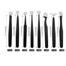 8 Piece Plastic Tweezers, Antistatic Plastic Tweezers Set, Versatile and Practical Tweezers Crafts, Precision Tweezers for Electronics Jewellery Making Repairs of Computers Mobile Phones