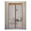 Brown Striped Magnetic Front Door Mosquito Net Screen 100x210cm