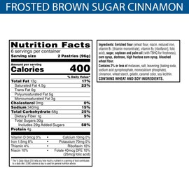 Pop-Tarts Toaster Pastries, Breakfast Foods, Kids Snacks, Frosted Brown Sugar Cinnamon (144 Pop-Tarts)