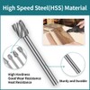 YURINWOO 20PCS HSS Rotary Burr Set, Carving Bits & Engraving