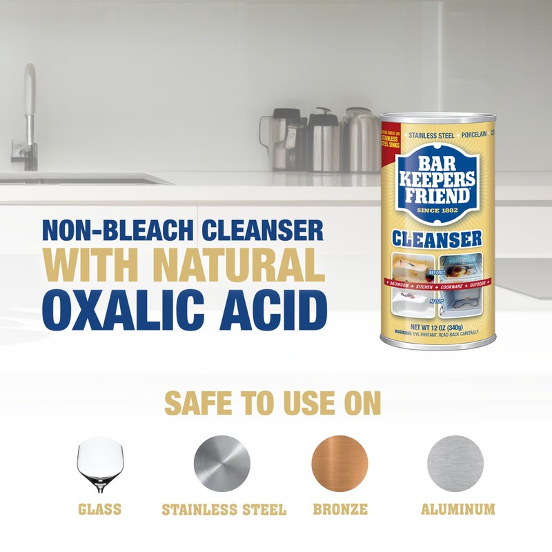 Bar Keepers Friend Powder Cleanser (2 x 12 oz) Multipurpose