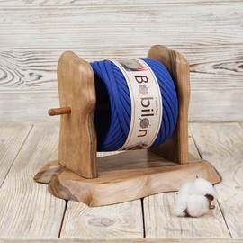 T-Shirt Yarn Fettuccini Zpagetti Ball, 3-5 mm Tshirt Yarn for Crochet Knitting, Mask Ear Ties, T Yarn Organic Cotton, Macrame T-Yarn, Jersey Yarn - Ultramarine