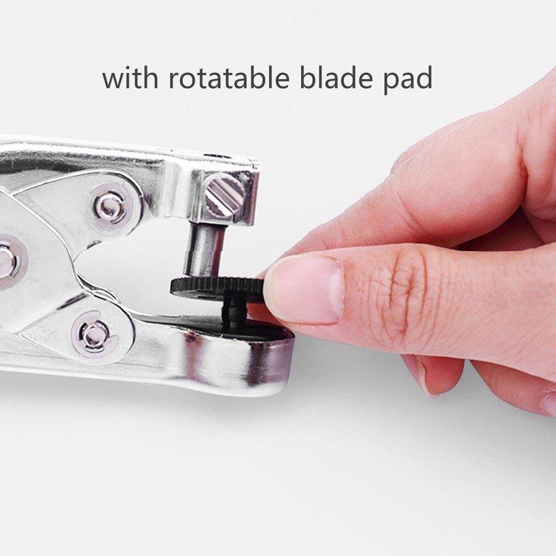 Hole Punch Plier Zinc Alloy Sliver Handheld Paper Puncher Tool
