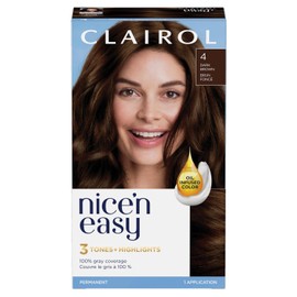 Clairol Clairol Nice'n Easy Permanent Hair Dye, 4 Dark Brown Hair Color, 1 Count