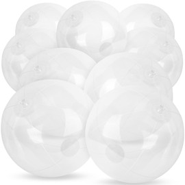 AXBMM 20 Pack Clear Beach Ball - 12Inch Blow Up Beach Ball Party Supplies for Kids, Inflatable Floating Balls for Summer Pool Parties, Outdoor Activities & Birthday Decorations(20PCS Transparent)