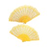 Eballerina Practice Lace Glitter Fan Sense Strainer (Yellow)