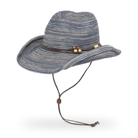 Sunday Afternoons Sunset Hat - UPF 50+ Sun Rating - Shapeable 3-3/4" Brim - Women's Cowboy Hat with Adjustable Chinstrap - Breathable - AdventuReady Western Cowgirl Vaquero, Denim, Medium