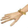Stainless Steel Yellow Gold-Tone Interlocked Six Bangle Bracelets Set