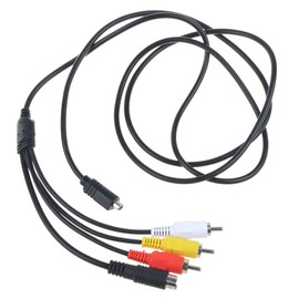 J-ZMQER 5ft AV A/V Audio Video TV-Out Cable Cord Compatible with Sony Camcorder Handycam DCR-HC28/e