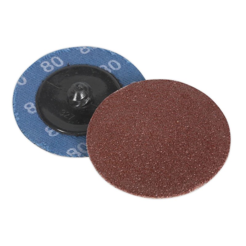 Sealey PTCQC5080 Quick Change Sanding Disc Ø50mm 80Grit Pack of