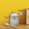 Young's Inc. Ceramic Honey Jar with Wooden Honey Dipper -