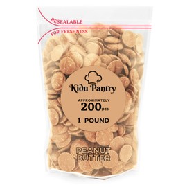 Kidu Pantry Melting Peanut Butter Chocolate Wafers 16 Ounces - 1 Pound Bulk In Resealable Bag