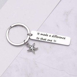 Volunteer jewelry Caregiver keychain Thank You gift Coach gift mentor gift doctor keychain Starfish Story gift teacher appreciation gift Nurses gift Social Worker keychain Starfish Keychain