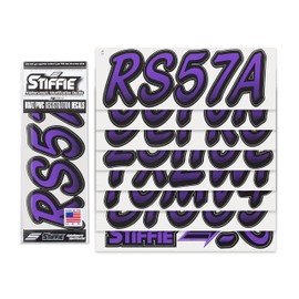 Whipline Purple/Black 3" DOT Decal Kit Registration Numbers Vinyl Lettering Semi Truck Tractor Trailer Decals