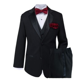 Spring Notion Baby Boys' Tuxedo Set with Bow Tie and Handkerchief