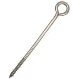 IMSCREWS 10-Pack 4.7-Inch Heavy-Duty Screw Eyes - Self-Tapping Eye Hooks for Securing Cables and Wires, Ideal for Indoor & Outdoor Use