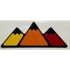 n/a Red Retro Adventure Mountain Tri-color sticker For Toyota