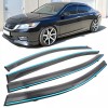 GEARZAAR For 2013-2017 Honda Accord Chrome Trim Window Visors Vent