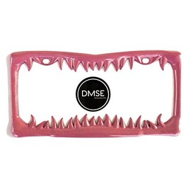 DMSE Universal Metal Shark Tooth Teeth Jaws License Plate Frame Cool Design For Any Vehicle (Pink Sharks Tooth)