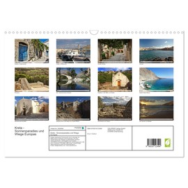 Kreta - Sonnenparadies und Wiege Europas (Wandkalender 2026 DIN A3 quer), CALVENDO Monatskalender: Die zahlreichen Facetten Kretas dokumentiert in zwölf außergewöhnlichen Fotografien. (CALVENDO Natur)