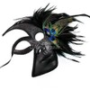 Full-face Feather Masquerade Mask Black