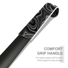 Gukeniu Shoe Horn, 16.5" Long Handle Shoehorn for Seniors Men Women Kids, Metal Shoe Horns for Boots (Black Swirl)