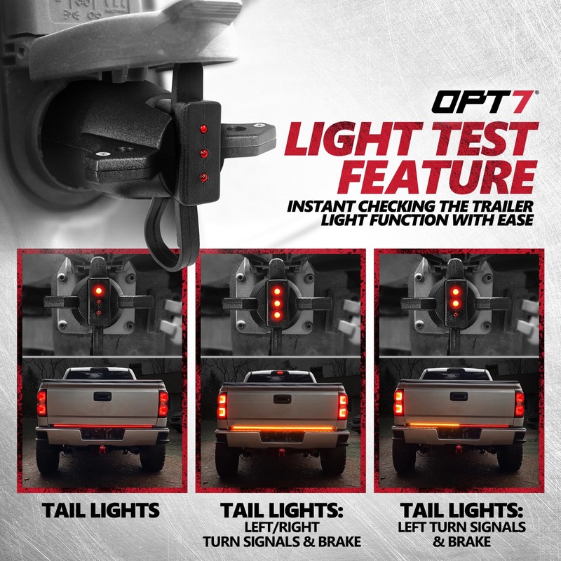 OPT7 7 to 4 Pin Trailer Adapter w/Tester, 7 Way