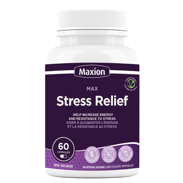 MAXION Maxion Stress Relief, 60 Capsules with Lion's Mane, Maitake,