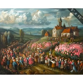 The Tulip Mania in the Netherlands oil painting 8x10 print