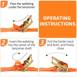 ISTATSO Ratchet Straps Heavy Duty 16ft 3000lbs Endless Tie Down Straps No Hook Set of 3 Hammock Straps for Camping Goods Luggage, Hanging Hammock