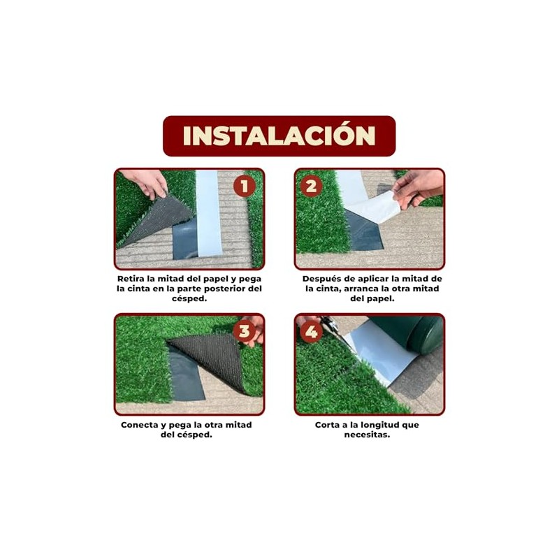Mebix TRD Cinta Adhesiva Césped Artificial 15cm x 10m |