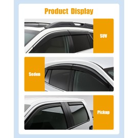 ROADFAR Outside Mount Window Deflectors Compatible for Dodge Charger 2011 2012 2013 2014 2015 2016 2017 2018 2019 2020 2021 2022 Window Deflector Rain Guard 4-Pieces