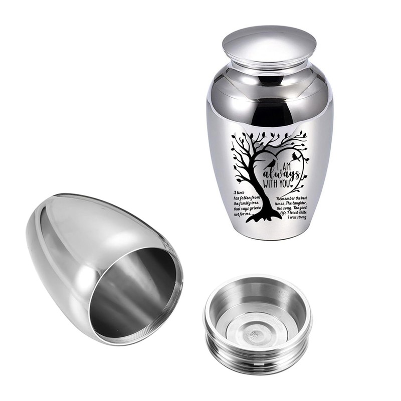 1pcs 6.5cm Small Urns Mini Cremation Human Ashes Holder Aluminum