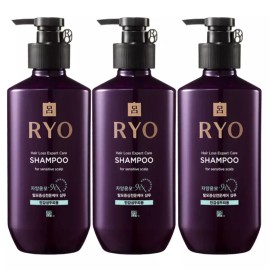 Rye 려 자양윤모 9ex 탈모전문케어 샴푸 400ml / 민감성 x 3개 Lia Jaryang Yumo 9EX Hair Loss Specialist Care Shampoo 400ml / Hypoallergenic x 3