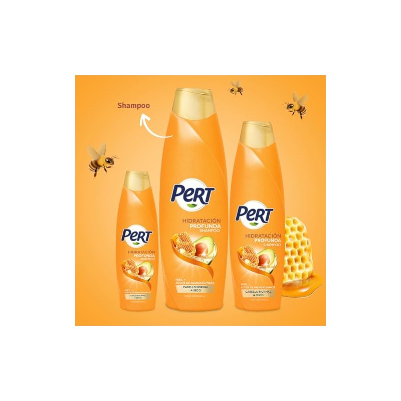 PERT, Shampoo Miel y Aguacate Ayuda a que tu cabello