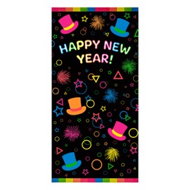 Rubie's Neon New Years Eve Party Door Cover, One Size, As Shown