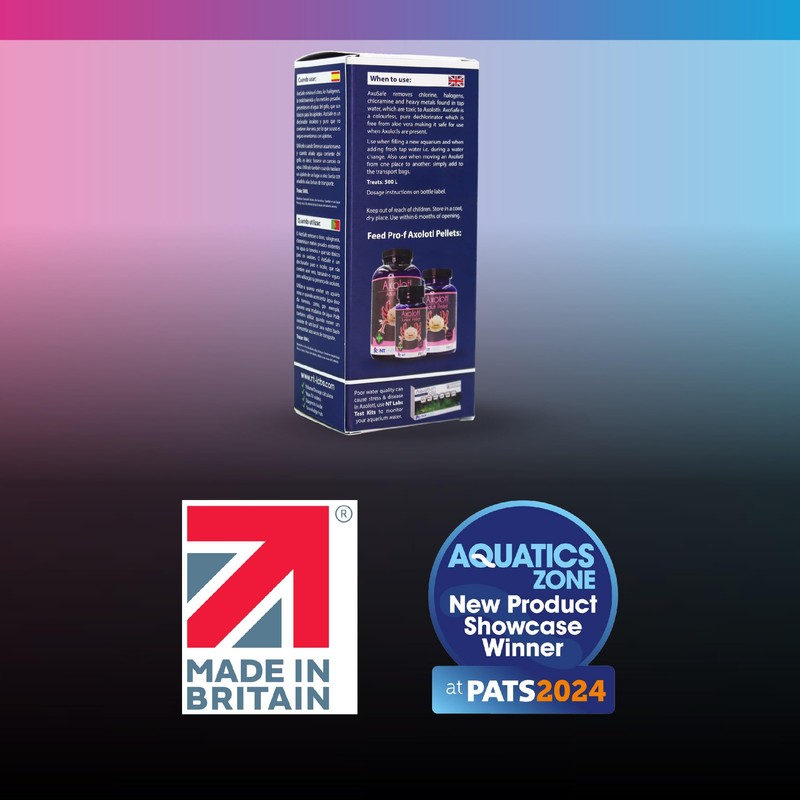 NT Labs AxoSafe For Axolotl Aquariums, Removes Chlorine, Halogens, Chloramine,