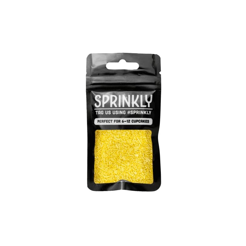 SPRINKLY - Glimmer Sugar Strands - Yellow - 30g