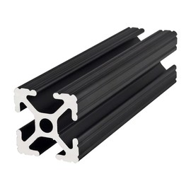 8020, 1010, 10 Series 1 Inch x 1 Inch T-Slotted Aluminum Extrusion DIY Extruded Linear Slot Bar Rail 80/20 (Black Anodize, 24" Long)