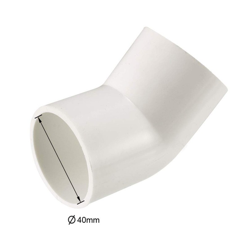 uxcell 40mm Slip 45 Degree PVC Pipe Fitting Elbow Coupling