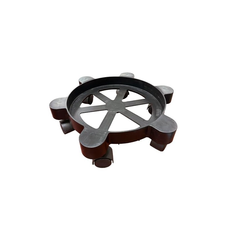 5 Gallon Black Plastic Bucket Dolly with 6 Swivel Casters