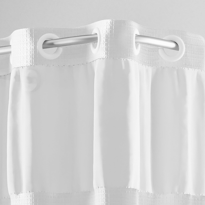 Hookless It’s A Snap! Waffle Shower Curtain, 3-in-1 Curtain Includes