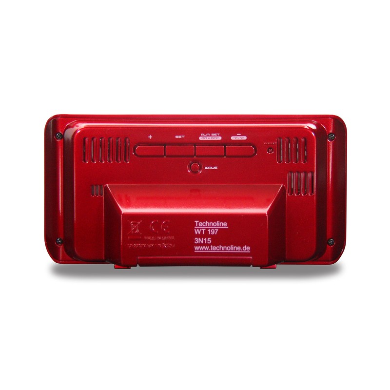 Technoline WT 197 Quartz Alarm Clock Metallic Red