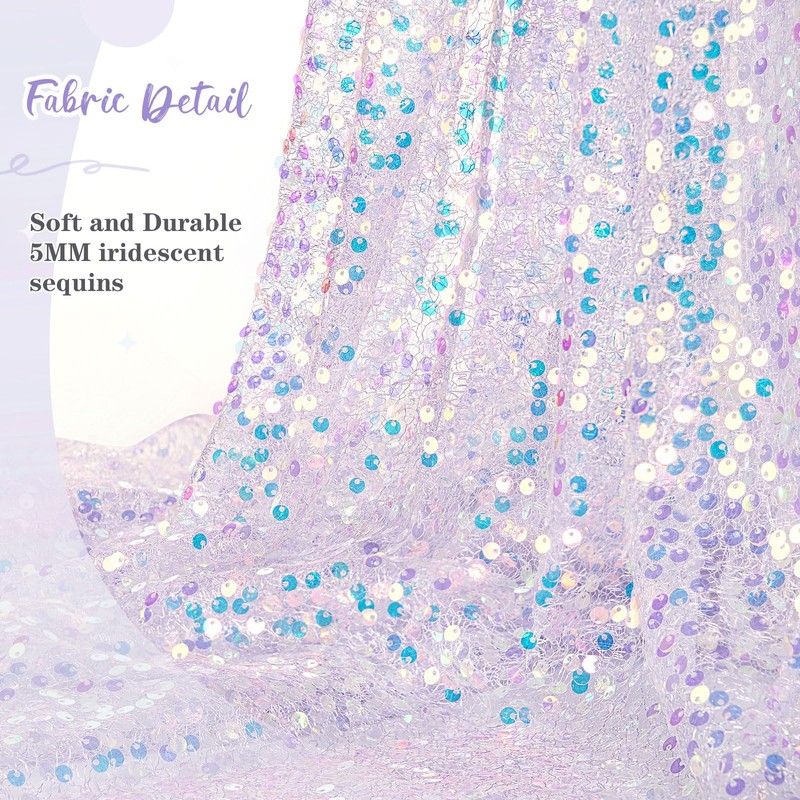 Sequin Iridescent Table Runner 25x120 Inches Purple Table Runners Sparkly