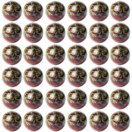 Natural Stone Beads 100pcs 8mm Dragon Blood Stone Round Genuine Stone Beading Loose Gemstone Hole Size 1mm DIY Smooth Beads for Bracelet Necklace Earrings Jewelry Making (Dragon Blood Stone Red, 8mm)