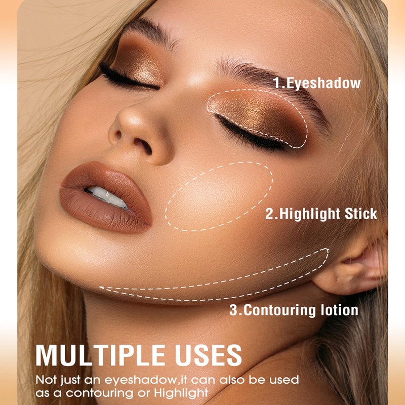Eyeshadow Stick, 8 Colours Matte & Creamy Eyeshadow Stick Set,
